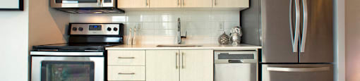 BeachHill Apartments kitchen featuring stainless steel appliances in Toronto, ON