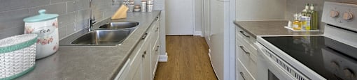 Brighton Court kitchen with upgraded cabinets in Windsor, ON