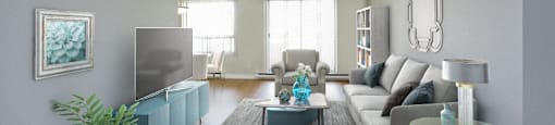 Brighton Court in Windsor, ON living room with hard surface flooring