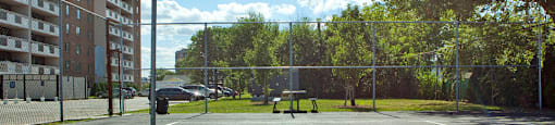 Brighton Court in Windsor, ON outdoor basketball court