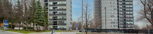 Brookbanks Apartments in Toronto, ON exterior of both buildings