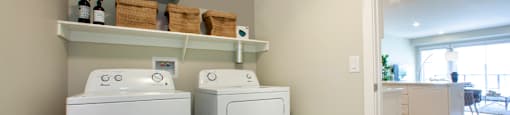 in suite white washer and dryer at Brookline Apartments in Bedford NS