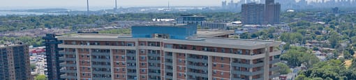 Exterior with view of Toronto skyline at Cambridge Place