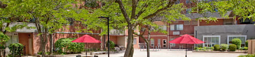 Cambridge Place Apartments outdoor terrace and BBQ area in Scarborough, ON