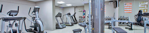 Cambridge Place Apartments fully equipped fitness centre in Scarborough, ON