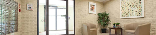 Capitol Hill in Kitchener, ON secure lobby entrance and mail slots