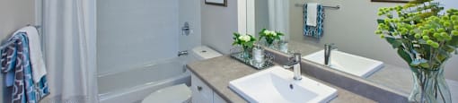 Carriage Hill in Oshawa, ON bathroom with plenty of cabinet storage