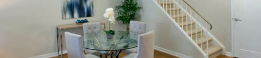 Carriage Hill in Oshawa, ON dining room beside staircase