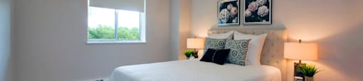 Dorchester Apartments large master bedroom with hard surface flooring in Niagara Falls, ON