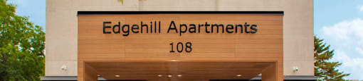 Edgehill Apartments in Barrie, ON building facade and main entrance