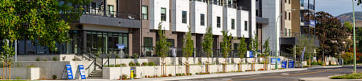 Luxury apartments exterior building The Ambrosi BC Kelowna.