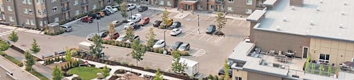 Glenmore Central in Kelowna, BC drone image of building