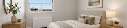 Harbourview Apartments penthouse bedroom in Oakville, ON