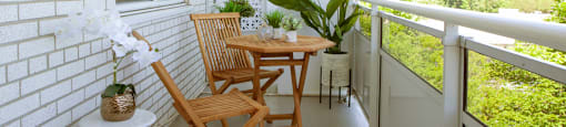Harbourview Apartments private balcony in Oakville, ON