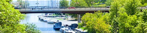 Harbourview Apartments view of nearby Marina in Oakville, ON