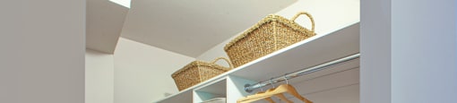 Harbourview Apartments walk-in closet in primary bedroom in Oakville, ON