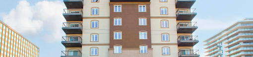 Heritage Lofts apartments building exterior side entrance in Gatineau, QC