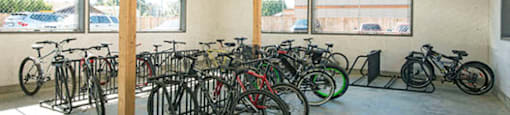 Hoylake Apartments in Victoria, BC indoor bike room for storage