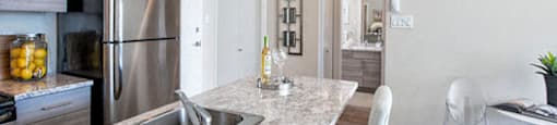 Hoylake Apartments in Victoria, BC kitchen and dining area
