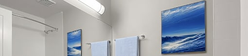A bathroom with a white toilet, a sink, and a mirror.