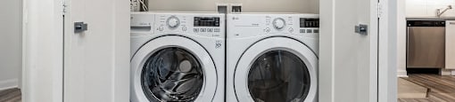 In-suite laundry at Le Saint-Laurent Apartments in Brossard