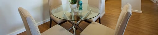Linden Court cozy dining area with hard surface flooring in St. Catharines, ON