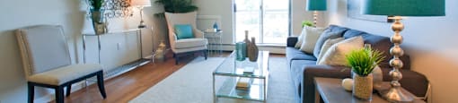 Linden Court bright, spacious living room in St. Catharines, ON