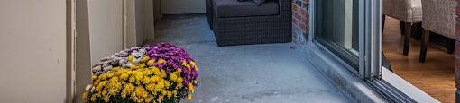 Lorneville Apartments half of a spacious balcony in Cornwall, ON