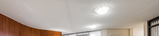 Lorneville Apartments front entrance with seating area in Cornwall, ON