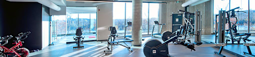Lumineau in Sherbrooke, QC fitness facility with plenty of gym equipment