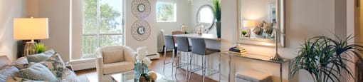 Lyndon Place stlish living room with hard surface flooring in Niagara Falls, ON