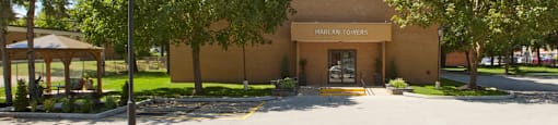 Marlan Towers exterior image of front entrance in Owen Sound, ON