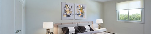 Marlan Towers in Owen Sound, ON large bedroom with hard surface flooring