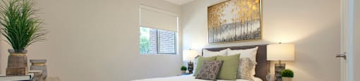 Millside Apartments in Milton, ON bedroom with hard surface flooring