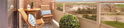 Millside Towers charming balcony with view of surrounding area in Milton, ON