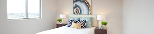 Millside Towers spacious bedroom with lots of natural light in Milton, ON
