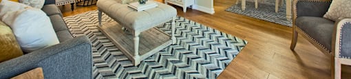 Northgate Towers living room with hardwood flooring in Woodstock, ON