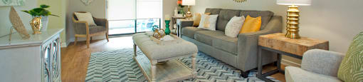 Northgate Towers large living room with access to balcony in Woodstock, ON