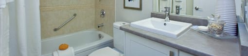 Northumberland Place bathroom with full size bathtub in Port Hope, ON