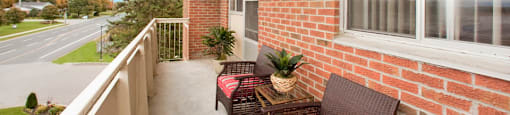 Northumberland Place charming balcony in Port Hope, ON
