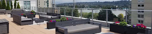 Rooftop patio at Novare in New Westminster, BC
