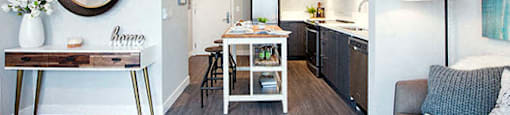 Bachelor apartment with kitchen in the center