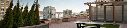 Public terrace with view of the city