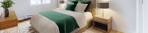 spacious bedroom at Oakdale Heights in St. Catharines Ontario