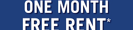 A blue advertisement for a limited time offer of one month free rent from Realstar.