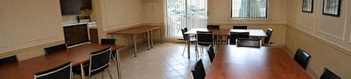 Pickering Towers social room with access to kitchen in Amherstburg, ON