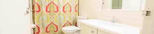 Prince William Apartments bathroom with full size bathtub in Bellville, ON