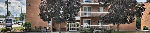 Brockville Apartments Building #91 exterior of building large balconies in Brockville, ON