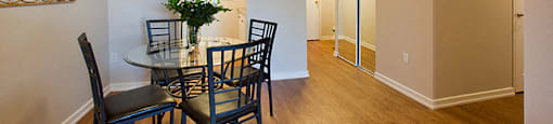 Mountain View Dining room with a fan over the table and chairs in Collingwood, ON