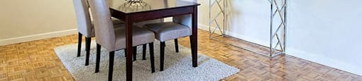Highpoint Kitchener spacious dining room with hardwood flooring in Kitchener, ON